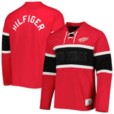 Detroit Red Wings Tommy Hilfiger Walter Lace-Up Long Sleeve Top Outlet