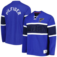 St. Louis Blues Tommy Hilfiger Walter Lace-Up Long Sleeve Top Online