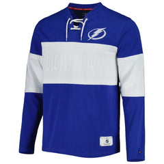 Tampa Bay Lightning Tommy Hilfiger Walter Lace-Up Long Sleeve Top For Sale