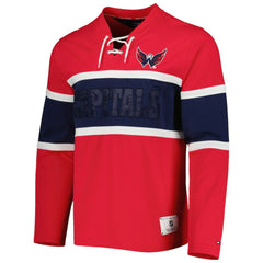 Washington Capitals Tommy Hilfiger Walter Lace-Up Long Sleeve Top On Sale