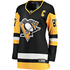 Sidney Crosby Pittsburgh Penguins Fanatics Women's Captain Patch Home Breakaway Jersey Outlet