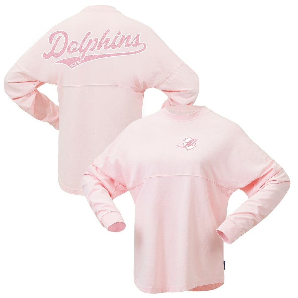 Miami Dolphins Fanatics Women's Millennial Spirit Jersey T-Shirt
