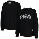 Brooklyn Nets DKNY Sport Women's Regina Raglan Pullover Sweatshirt New