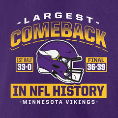Minnesota Vikings Largest Comeback T-Shirt