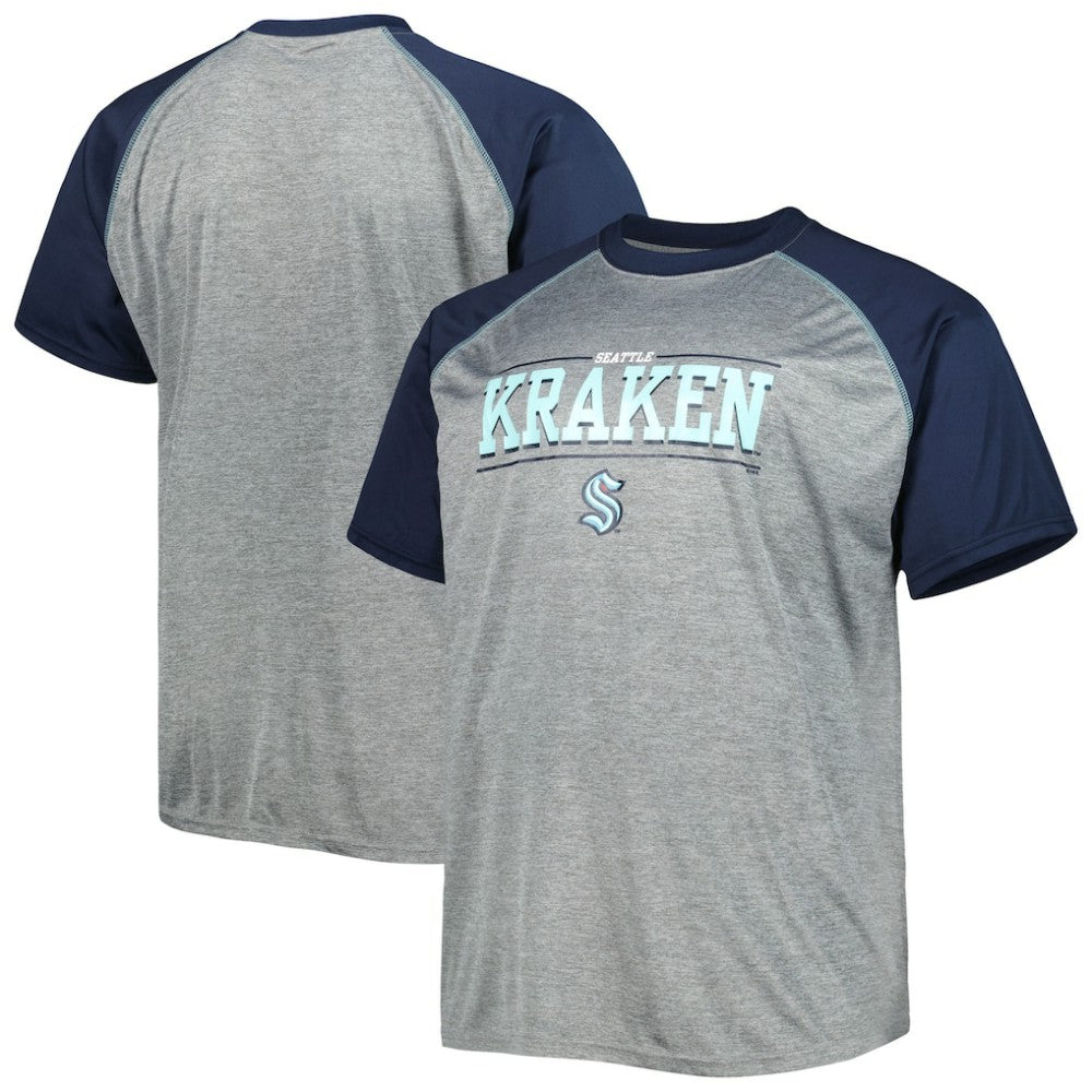 Seattle Kraken Big & Tall Logo Raglan T-Shirt Outlet