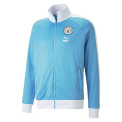 Manchester City ftblHeritage T7 Raglan Full-Zip Track Jacket Sky Blue - Puma