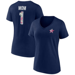 Houston Astros Women's Team Logo Mother's Day V-Neck T-Shirt | MLB New