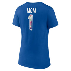Los Angeles Dodgers Women's Team Logo Mother's Day V-Neck T-Shirt | MLB New
