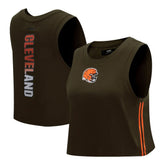 Cleveland Browns Pro Standard Women's Ombre Wordmark Classic Cropped Tank Top