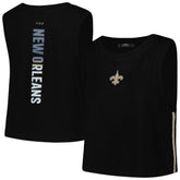 New Orleans Saints Pro Standard Women's Ombre Wordmark Classic Cropped Tank Top