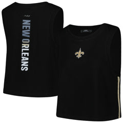 New Orleans Saints Pro Standard Women's Ombre Wordmark Classic Cropped Tank Top