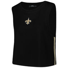 New Orleans Saints Pro Standard Women's Ombre Wordmark Classic Cropped Tank Top