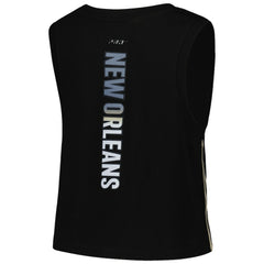 New Orleans Saints Pro Standard Women's Ombre Wordmark Classic Cropped Tank Top