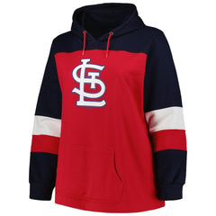 St. Louis Cardinals Women's Plus Size Colorblock Pullover Hoodie | MLB US