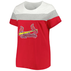 St. Louis Cardinals Women's Plus Size Colorblock T-Shirt | MLB Outlet