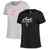 Los Angeles Angels Profile Women's Plus Size T-Shirt Combo Pack | MLB Sale
