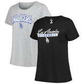 Los Angeles Dodgers Profile Women's Plus Size T-Shirt Combo Pack | MLB On Sale