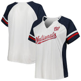 Washington Nationals Women's Plus Size Notch Neck T-Shirt | MLB Shop