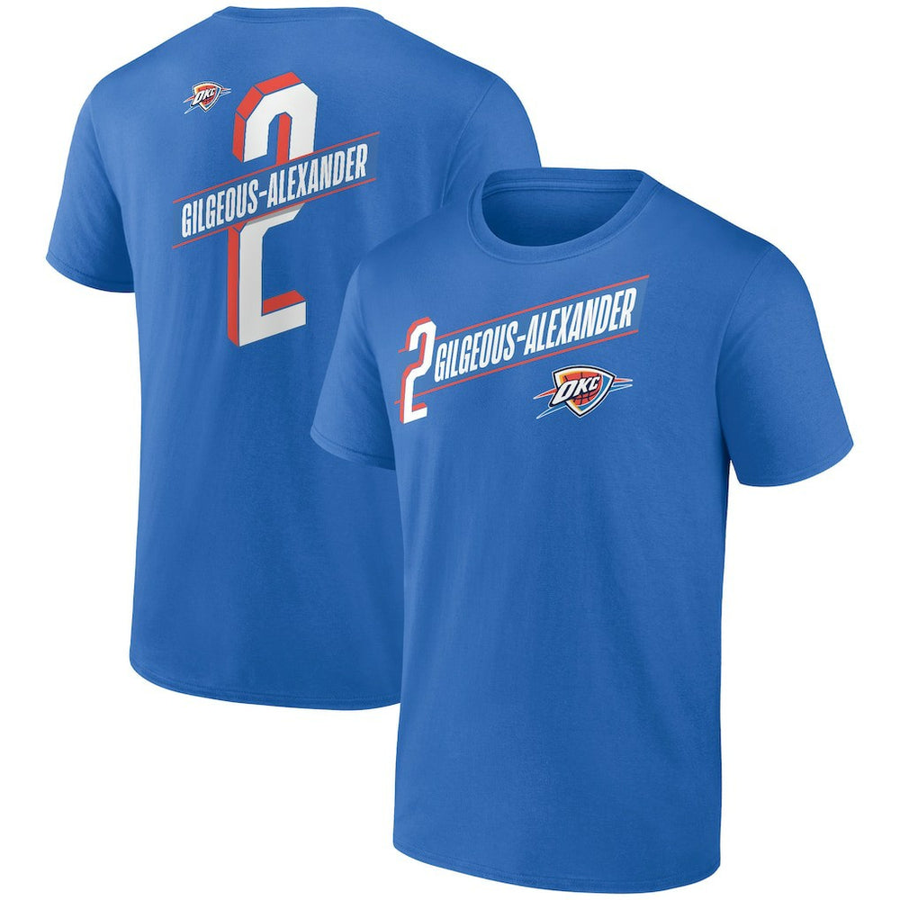 Shai Gilgeous-Alexander Oklahoma City Thunder Full-Court Press Name & Number T-Shirt New