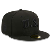 USMNT New Era Text 59FIFTY Fitted Hat Black - New Era