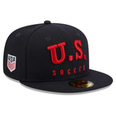 USMNT New Era Text 59FIFTY Fitted Hat Navy - New Era