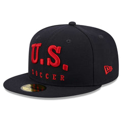USMNT New Era Text 59FIFTY Fitted Hat Navy - New Era