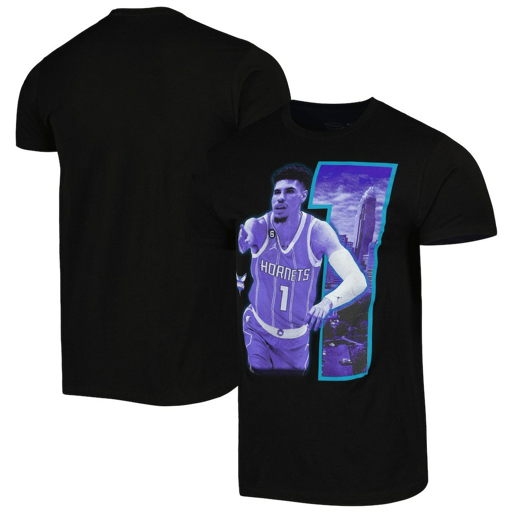 LaMelo Ball Charlotte Hornets Stadium Essentials Unisex Player Skyline T-Shirt Discount