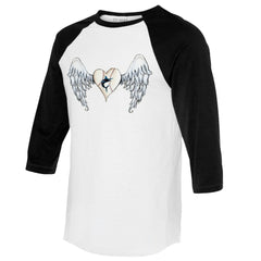 Miami Marlins Tiny Turnip Women's Angel Wings 3/4-Sleeve Raglan T-Shirt | MLB US