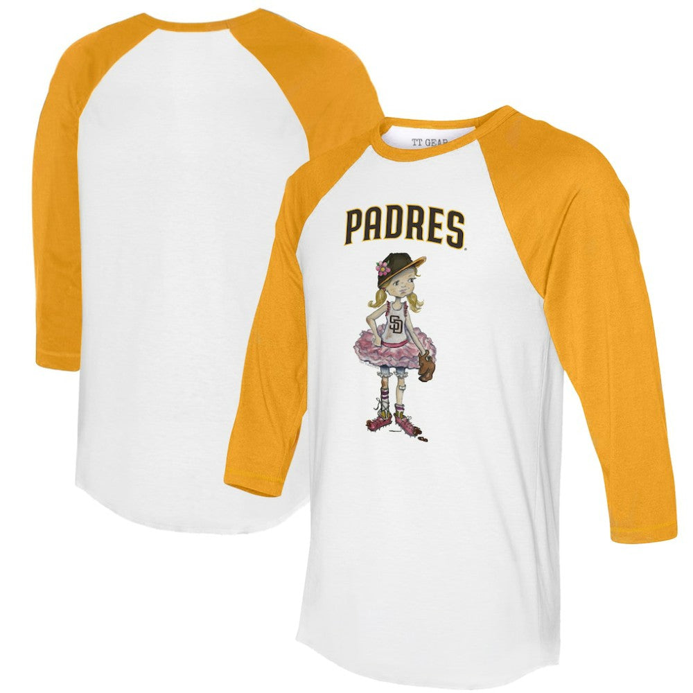 San Diego Padres Tiny Turnip Women's Babes 3/4-Sleeve Raglan T-Shirt | MLB For sale