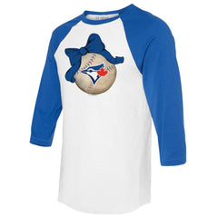 Toronto Blue Jays Tiny Turnip Women's Baseball Bow 3/4-Sleeve Raglan T-Shirt | MLB US