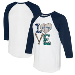 Seattle Mariners Tiny Turnip Women's Baseball Love Raglan 3/4-Sleeve T-Shirt | MLB Online