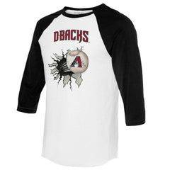 Arizona Diamondbacks Tiny Turnip Women's Baseball Tear 3/4-Sleeve Raglan T-Shirt | MLB New