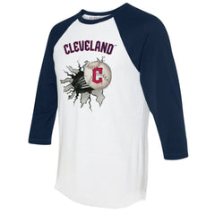 Cleveland Guardians Tiny Turnip Women's Baseball Tear 3/4-Sleeve Raglan T-Shirt | MLB Online