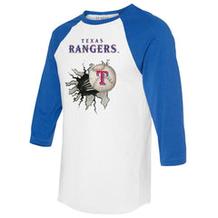 Texas Rangers Tiny Turnip Women's Baseball Tear 3/4-Sleeve Raglan T-Shirt | MLB On Sale