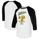 Athletics Tiny Turnip Women's Blooming Baseballs 3/4-Sleeve Raglan T-Shirt | MLB Shop