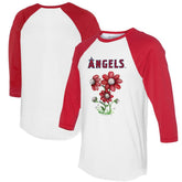 Los Angeles Angels Tiny Turnip Women's Blooming Baseballs 3/4-Sleeve Raglan T-Shirt | MLB For sale