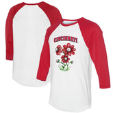Cincinnati Reds Tiny Turnip Women's Blooming Baseballs 3/4-Sleeve Raglan T-Shirt | MLB Near me