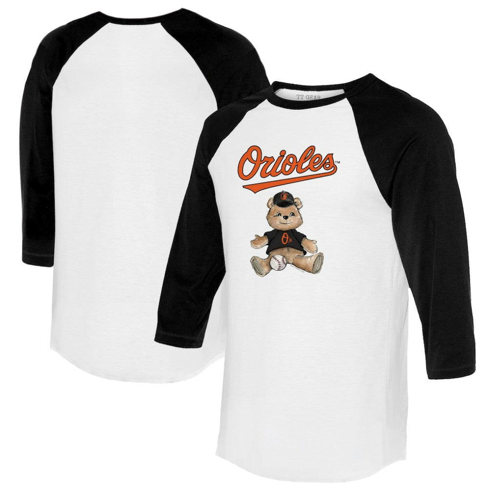 Baltimore Orioles Tiny Turnip Women's Teddy Boy 3/4-Sleeve Raglan T-Shirt | MLB For sale