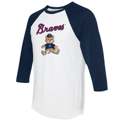 Atlanta Braves Tiny Turnip Women's Teddy Boy 3/4-Sleeve Raglan T-Shirt | MLB Outlet