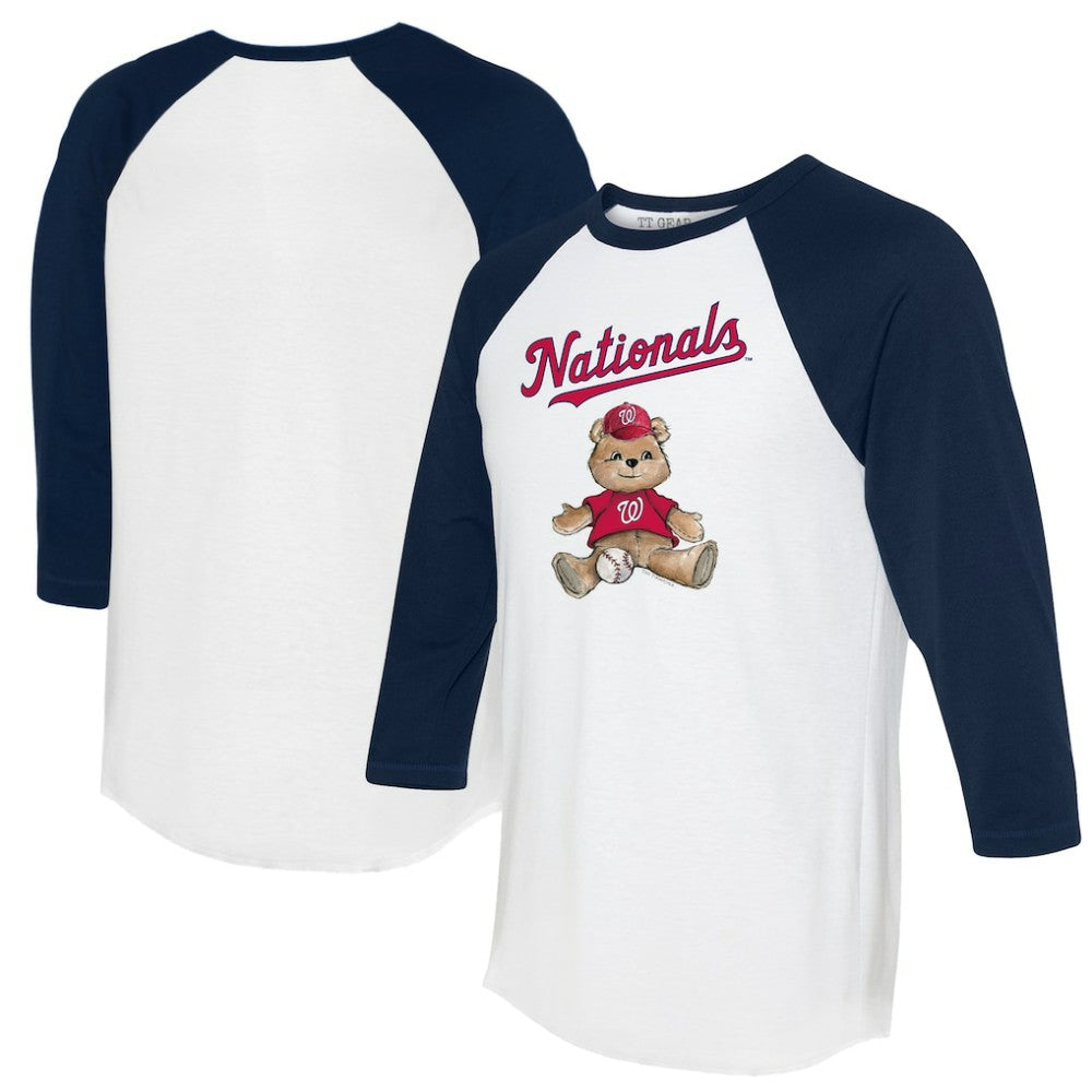 Washington Nationals Tiny Turnip Women's Teddy Boy 3/4-Sleeve Raglan T-Shirt | MLB New