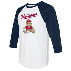 Washington Nationals Tiny Turnip Women's Teddy Boy 3/4-Sleeve Raglan T-Shirt | MLB New