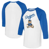 Los Angeles Dodgers Tiny Turnip Women's Teddy Boy 3/4-Sleeve Raglan T-Shirt | MLB Online