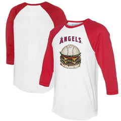 Los Angeles Angels Tiny Turnip Women's Burger 3/4-Sleeve Raglan T-Shirt | MLB US