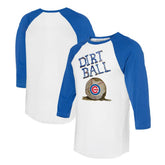 Chicago Cubs Tiny Turnip Women's Dirt Ball 3/4-Sleeve Raglan T-Shirt | MLB On Sale
