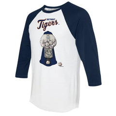 Detroit Tigers Tiny Turnip Women's Gumball Machine 3/4-Sleeve Raglan T-Shirt | MLB New