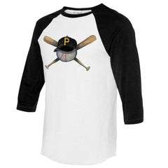 Pittsburgh Pirates Tiny Turnip Women's Hat Crossbats 3/4-Sleeve Raglan T-Shirt | MLB Shop