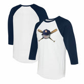 Houston Astros Tiny Turnip Women's Hat Crossbats 3/4-Sleeve Raglan T-Shirt | MLB Outlet