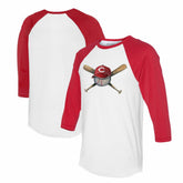 Cincinnati Reds Tiny Turnip Women's Hat Crossbats 3/4-Sleeve Raglan T-Shirt | MLB Near me