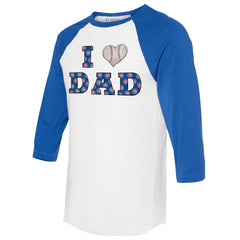 Chicago Cubs Tiny Turnip Women's I Love Dad 3/4-Sleeve Raglan T-Shirt | MLB Shop