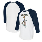 Milwaukee Brewers Tiny Turnip Women's Jada 3/4-Sleeve Raglan T-Shirt | MLB Shop